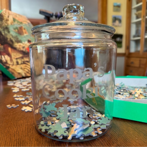 Papa’s Cookie Jar Glass Canister Countertop Display - Picture 1 of 7